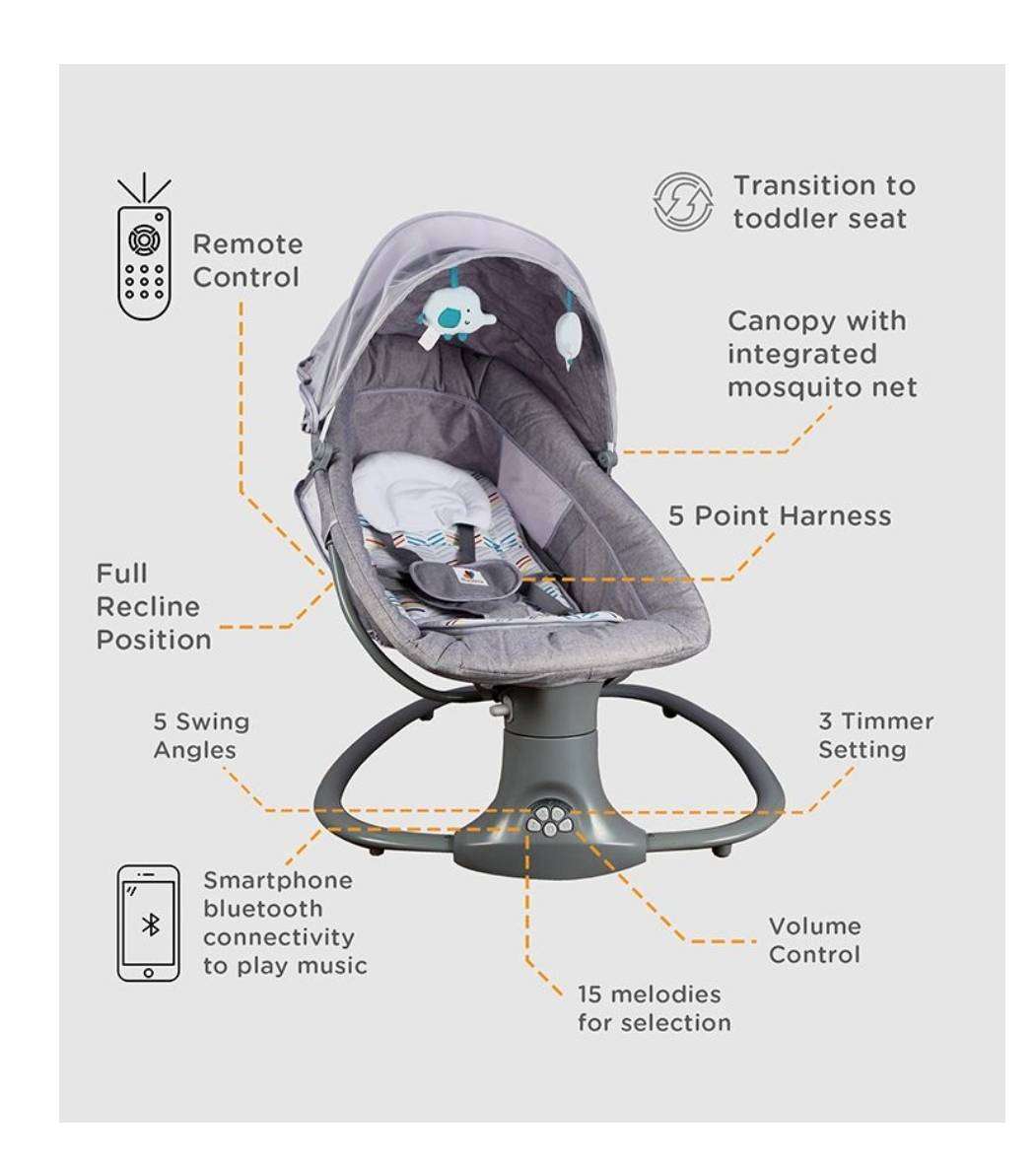 3-in-1 Deluxe Multi-Function Bassinet-Grey