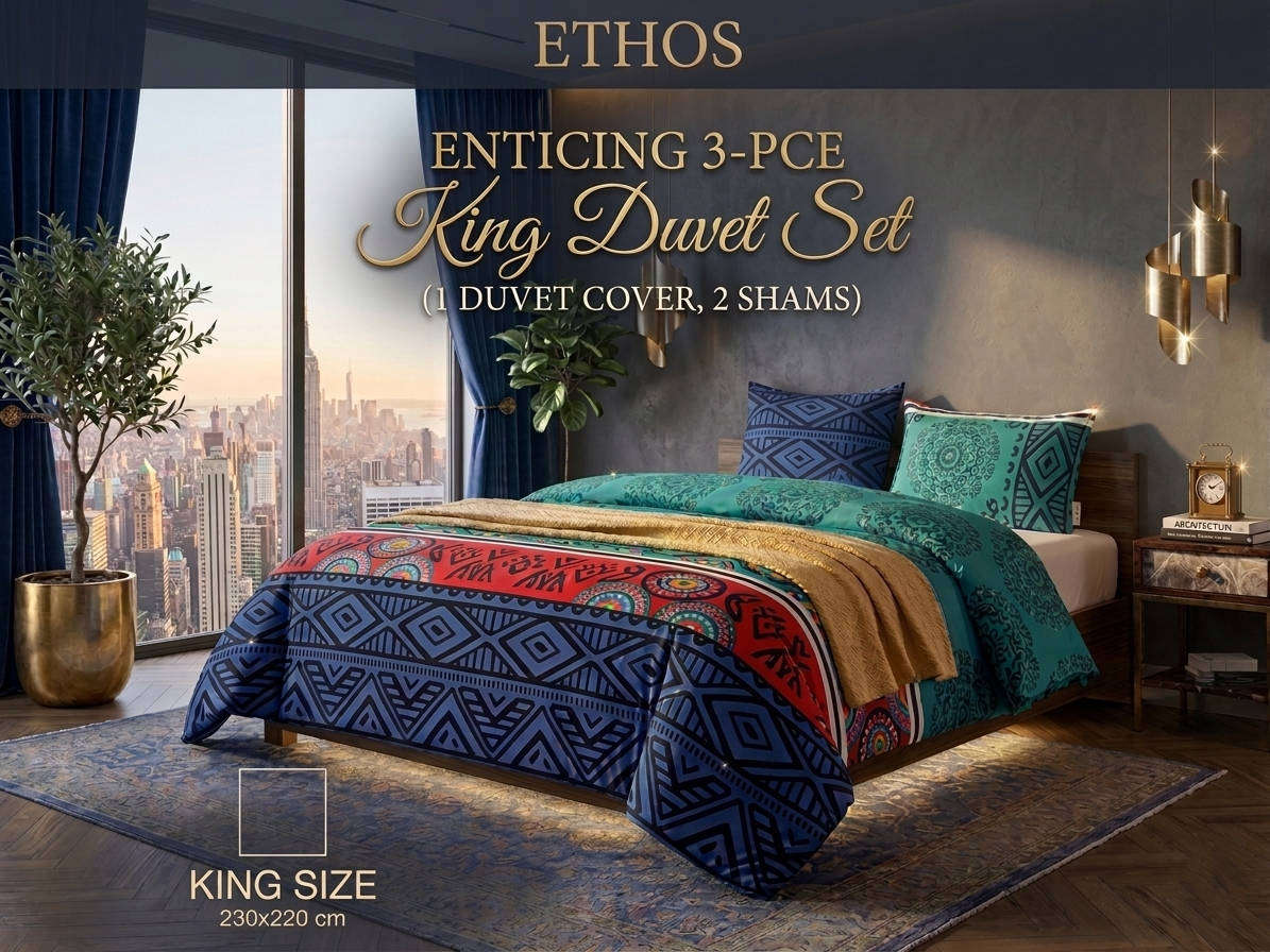 ETHOS Royal Duvet Collection set, 3pce KING SIZE .worth R1599.00**