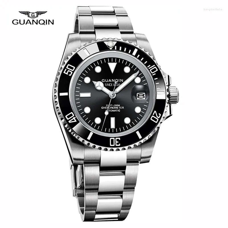 GUANQIN GQ16192 Brand Sub Watch 100M Waterproof AR Sapphire mirror Watch For Men NH35A Luminous Watc