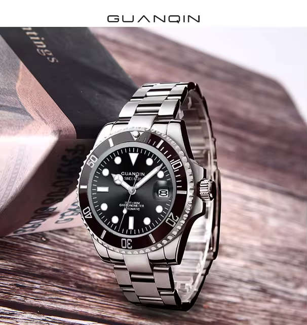 GUANQIN GQ16192 Brand Sub Watch 100M Waterproof AR Sapphire mirror Watch For Men NH35A Luminous Watc