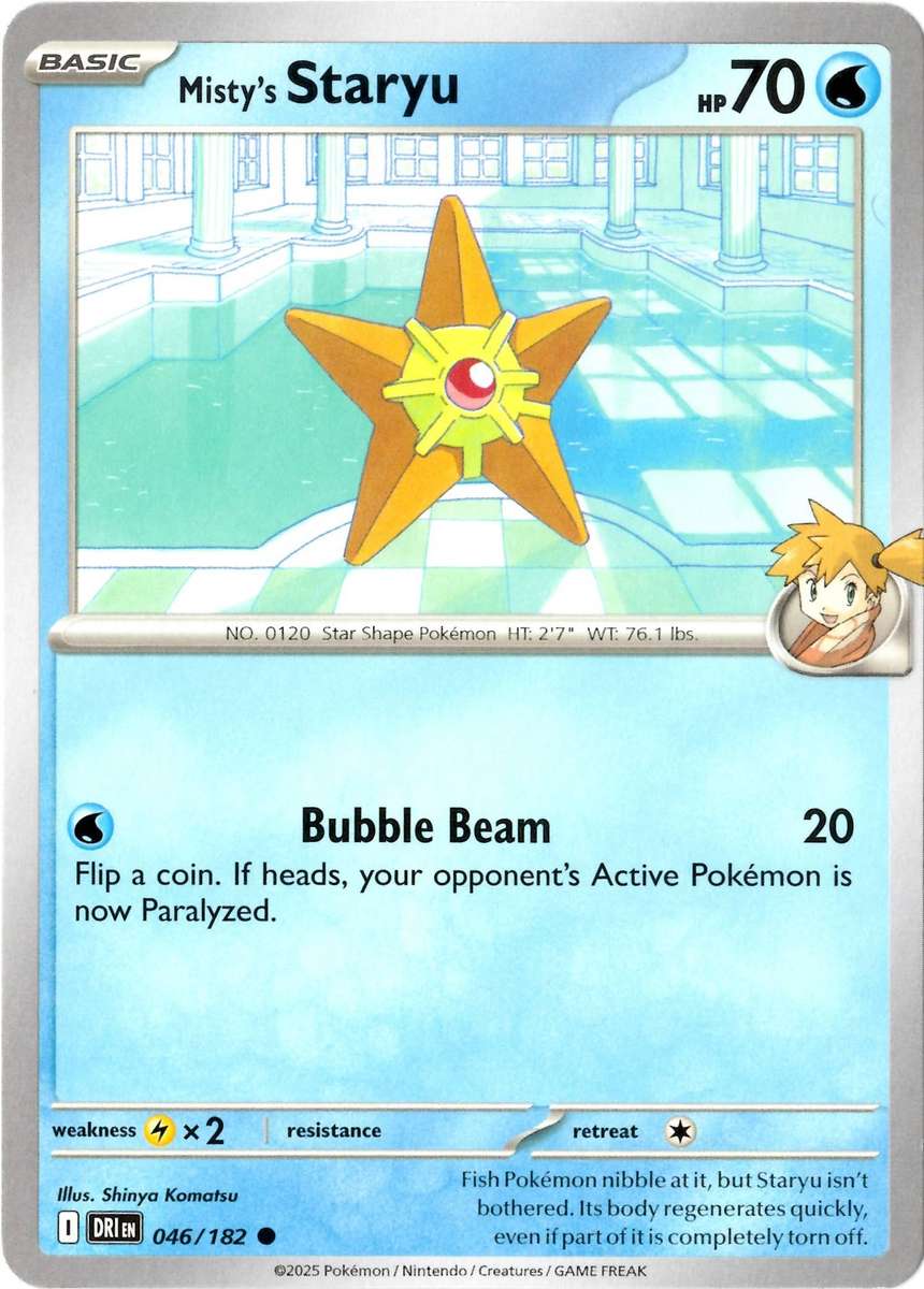 Pokemon Card - SV10: Destined Rivals - Misty's Staryu - 046/182 - Normal