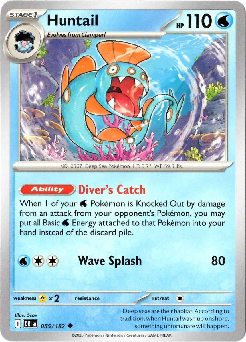 Pokemon Card - SV10: Destined Rivals - Huntail - 055/182 - Normal
