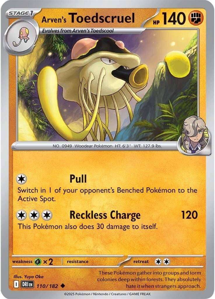 Pokemon Card - SV10: Destined Rivals - Arven's Toedscruel - 110/182 - Normal