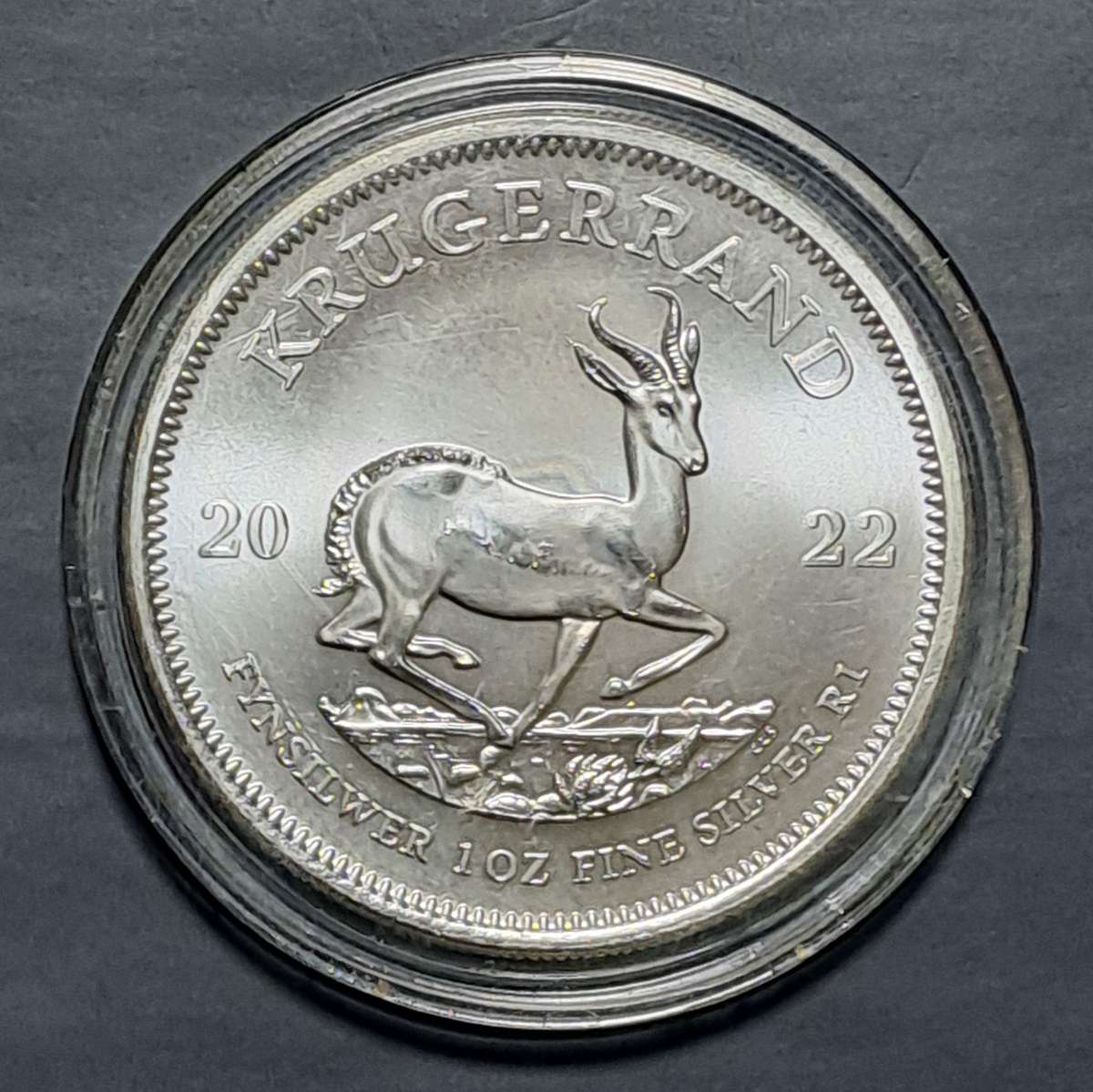 Stunning 2022 UNC Silver 1 oz Krugerrand ***Crazy Wednesday ***comes in a capsule!