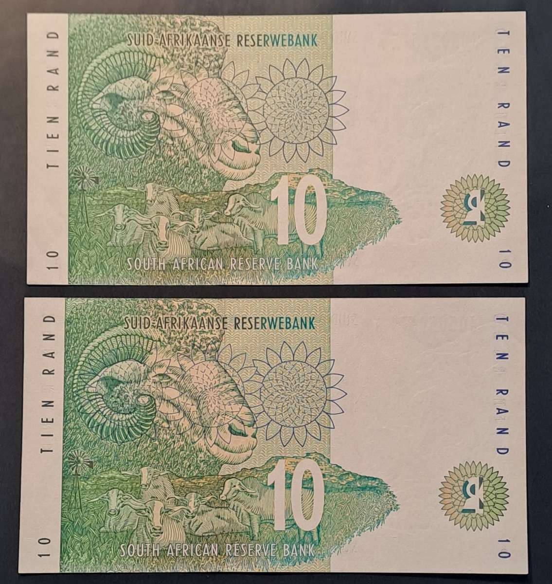 1993/9 Consecutive pair Tien Ten Rand Stals second issue JQ5059571-2A