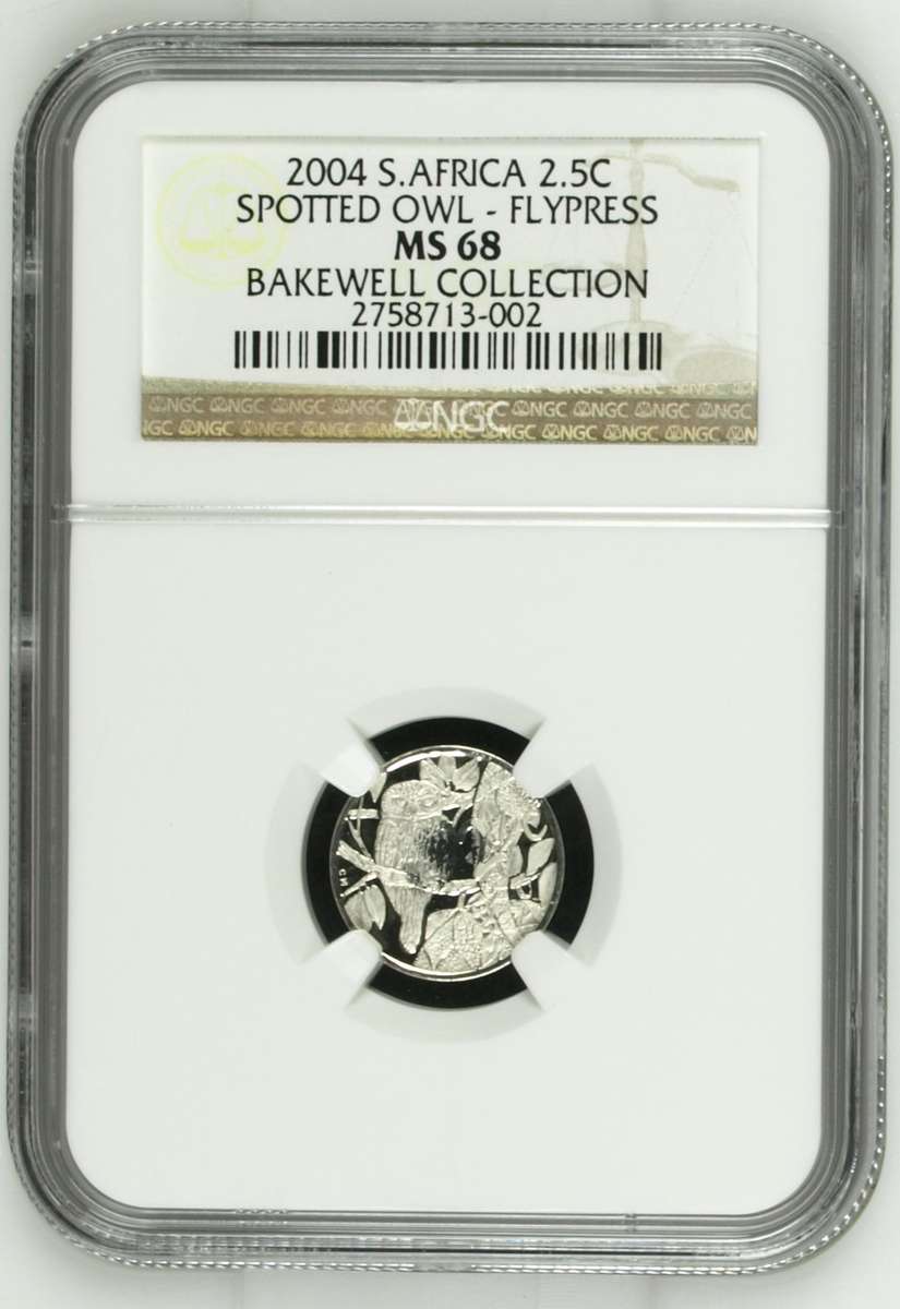2004 Silver 2.5C Spotted Owl - Flypress MS 68 NGC