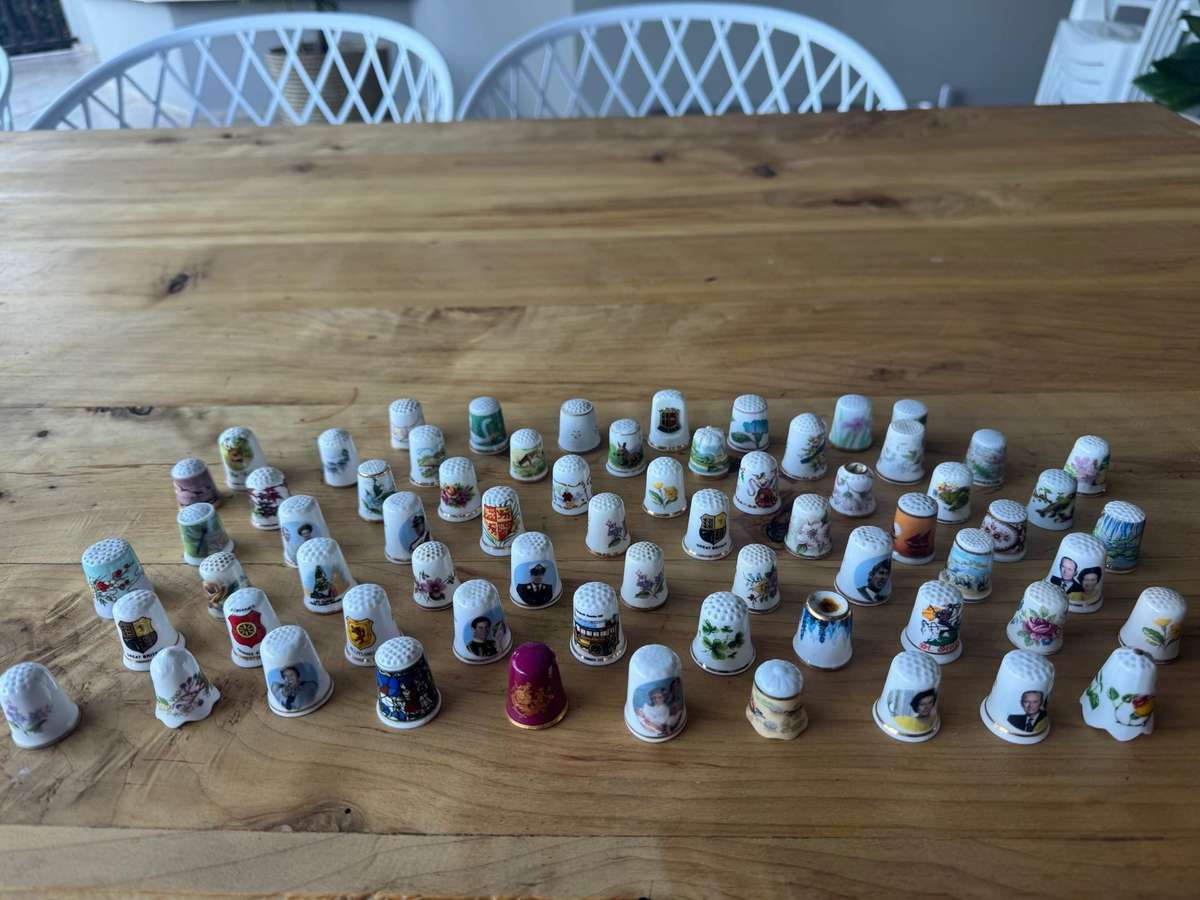 Over 130 Thimbles - including 65 collectables