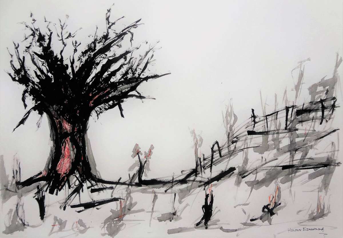 Hilton Edwards Abstract Art Painting Baobab tree series