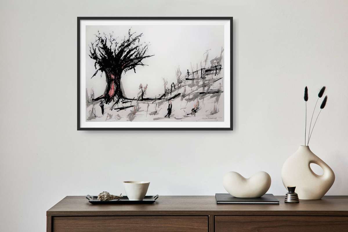 Hilton Edwards Abstract Art Painting Baobab tree series