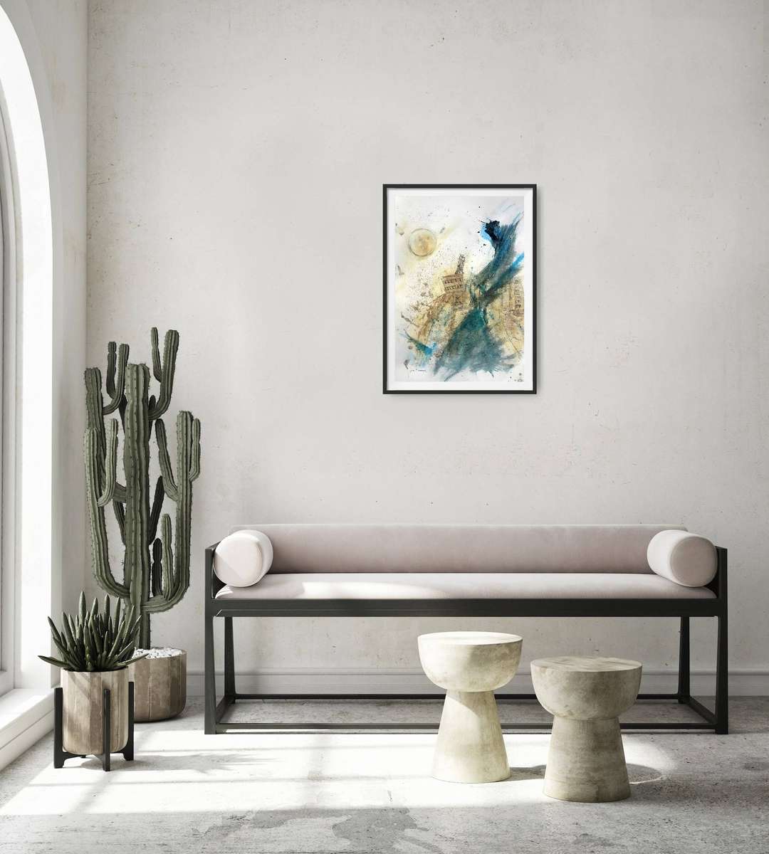 Hilton Edwards Abstract Art Painting. - imphepo series