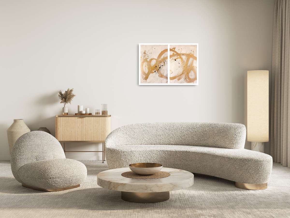 Hilton Edwards Abstract Art Painting - diptych