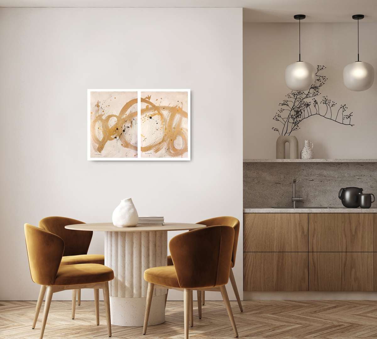 Hilton Edwards Abstract Art Painting - diptych