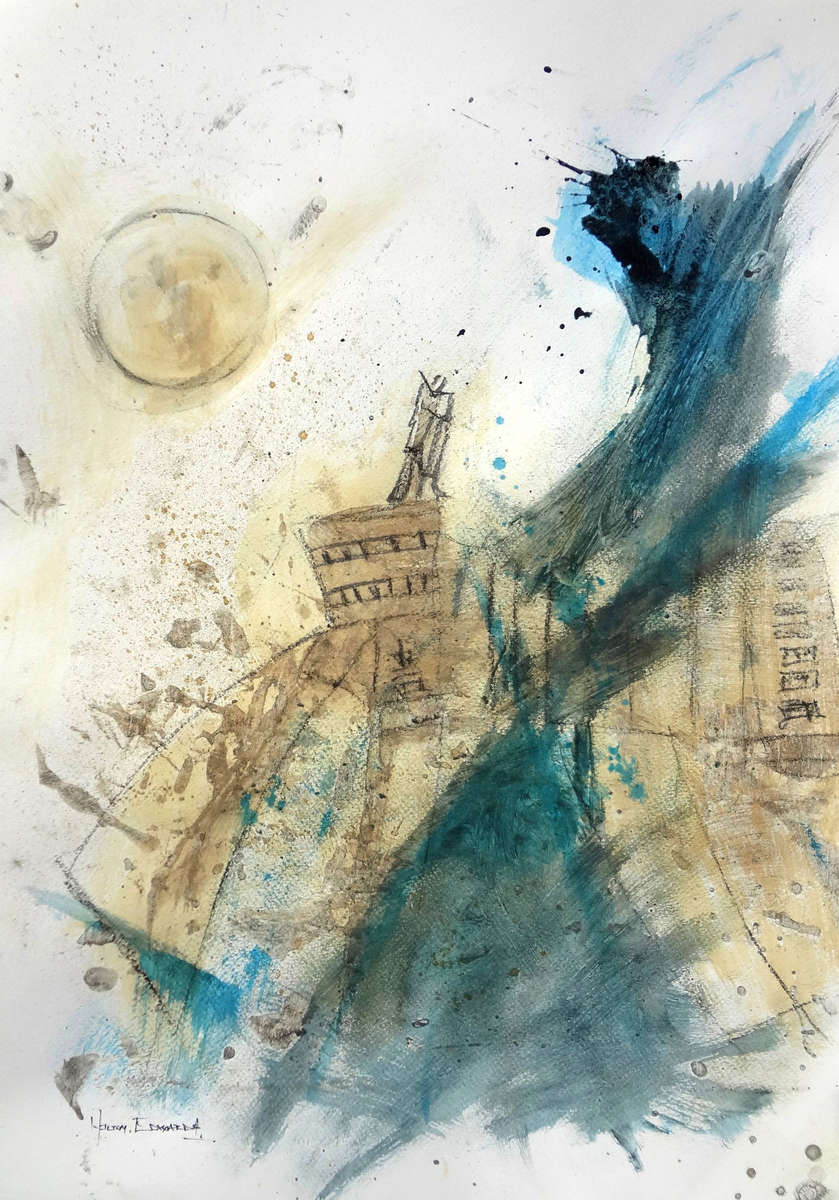 Hilton Edwards Abstract Art Painting. - imphepo series