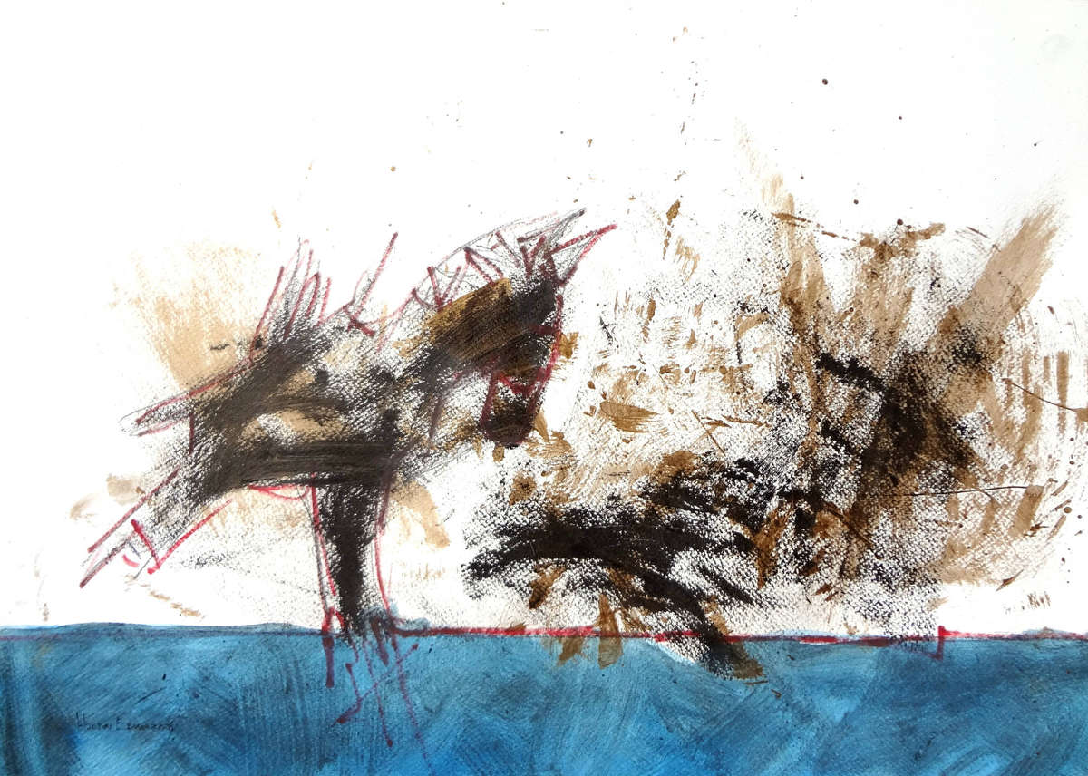 Hilton Edwards Abstract Art Painting. - imphepo series