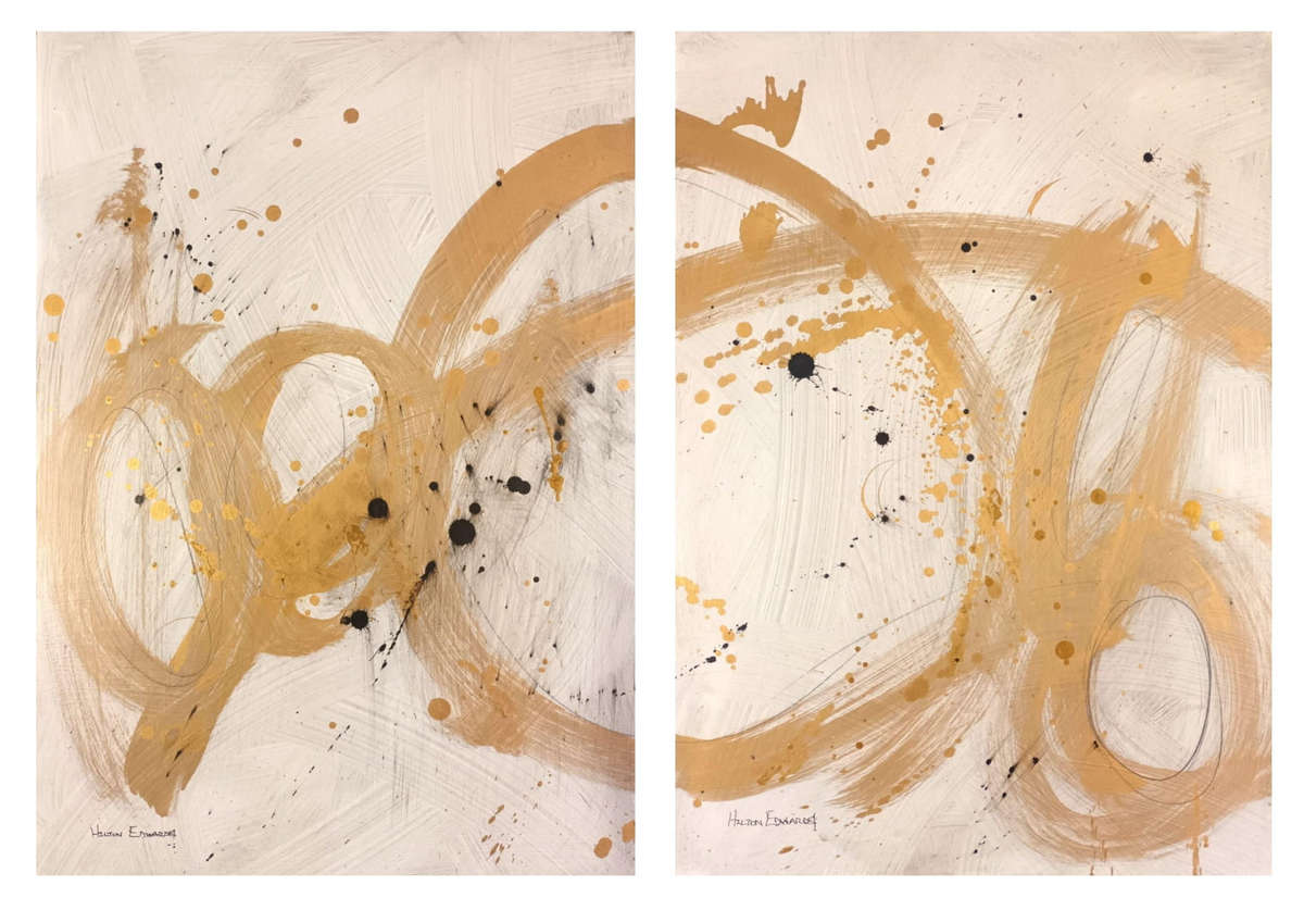Hilton Edwards Abstract Art Painting - diptych