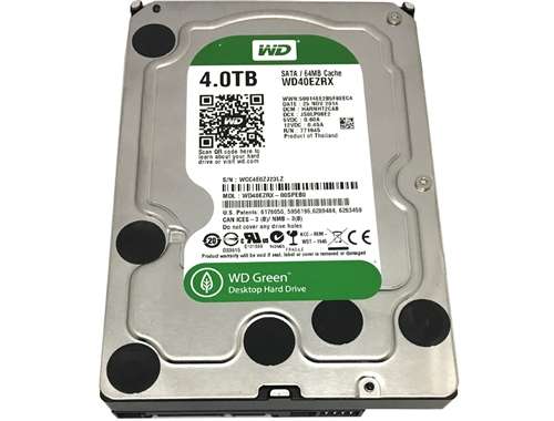 Western Digital Green HDD 4TB WD40EZRX IntelliPower 64MB Cache SATA III 6.0Gb/s(Renewed)