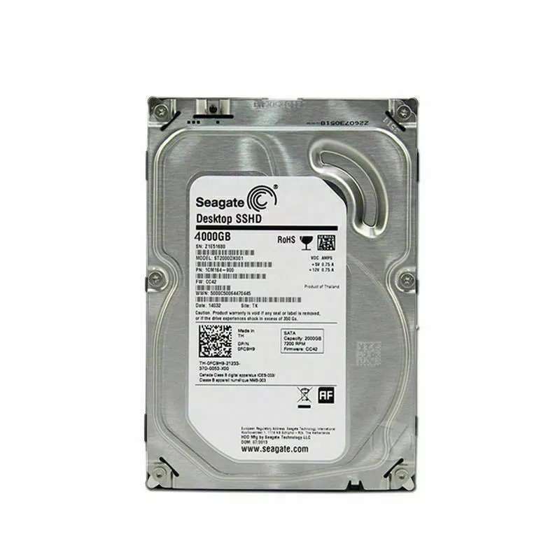 Seagate Desktop SSHD 4TB, 7200 RPM 3.5" (ST4000DX001) SSHD (Renewed)