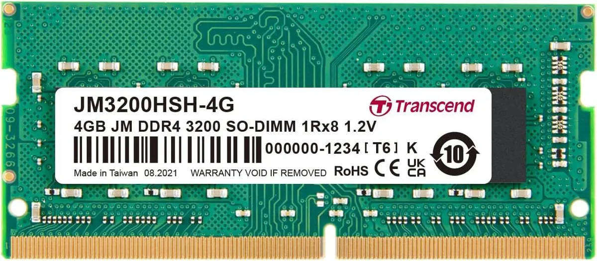 DDR4-3200 8GB 1Rx8 Transcend