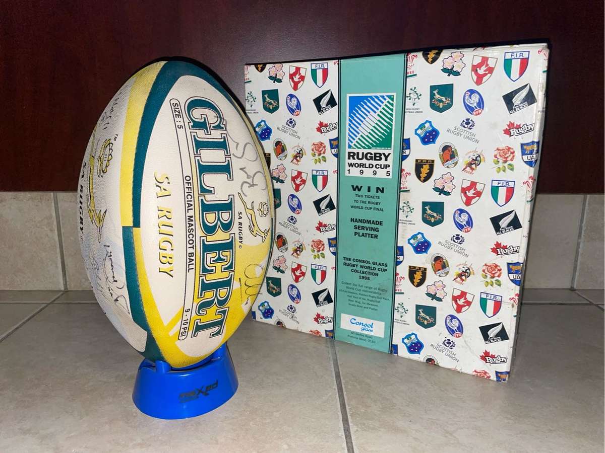 Springbok Rugby Ball and Plate
