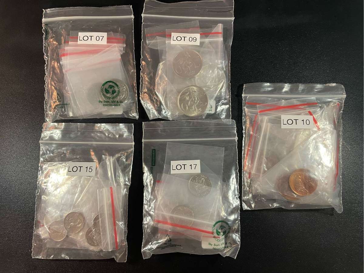 Set of 50 proof South African old coins 50 cent to 1c