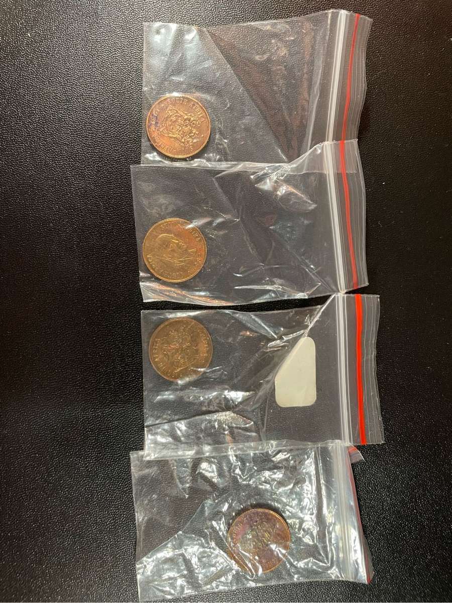 Set of 50 proof South African old coins 50 cent to 1c