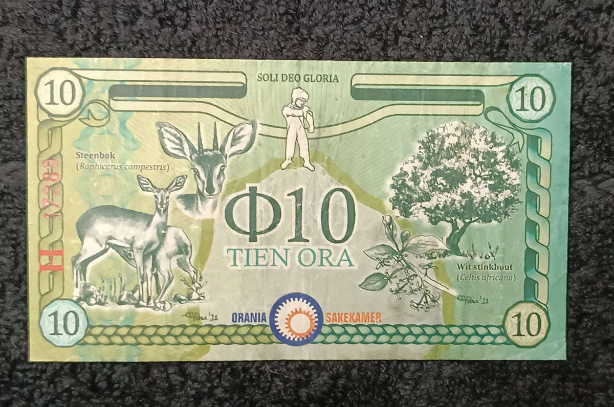 Banknote Orania 10 ora '20s