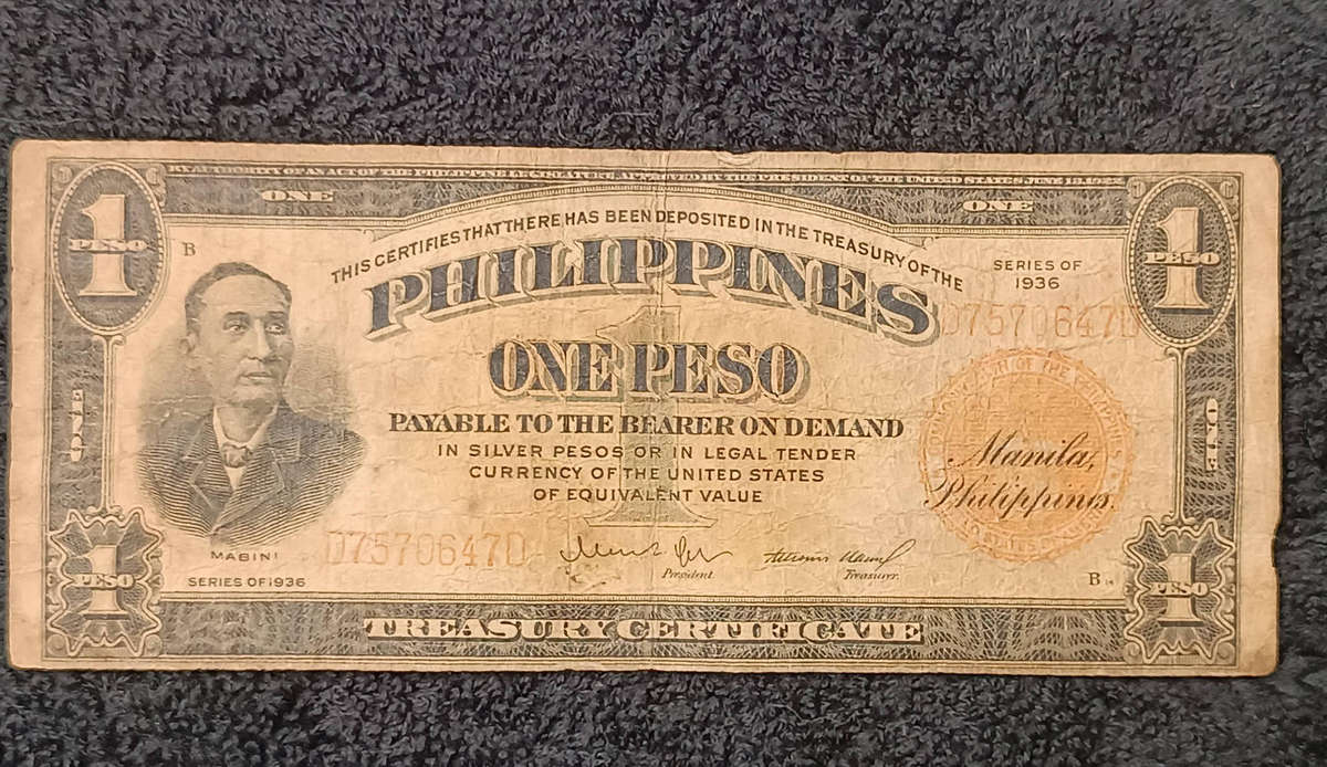 Banknote Philippines 1 Peso Victory Note 1944