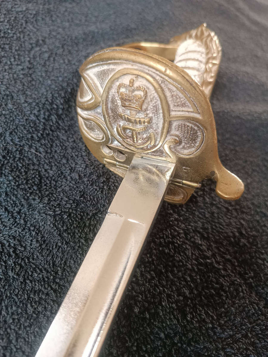 South African Navy Officers Sword and scabbard by Gieves of UK pre 65