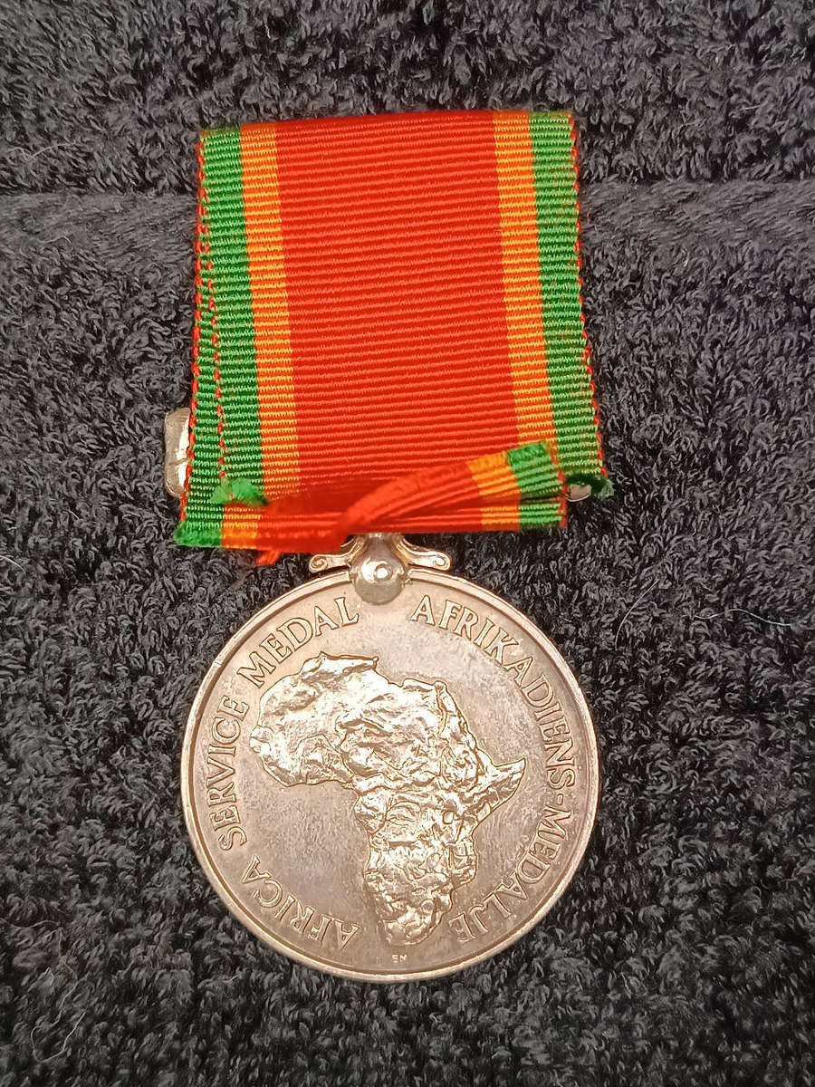Africa service medal silver ww2