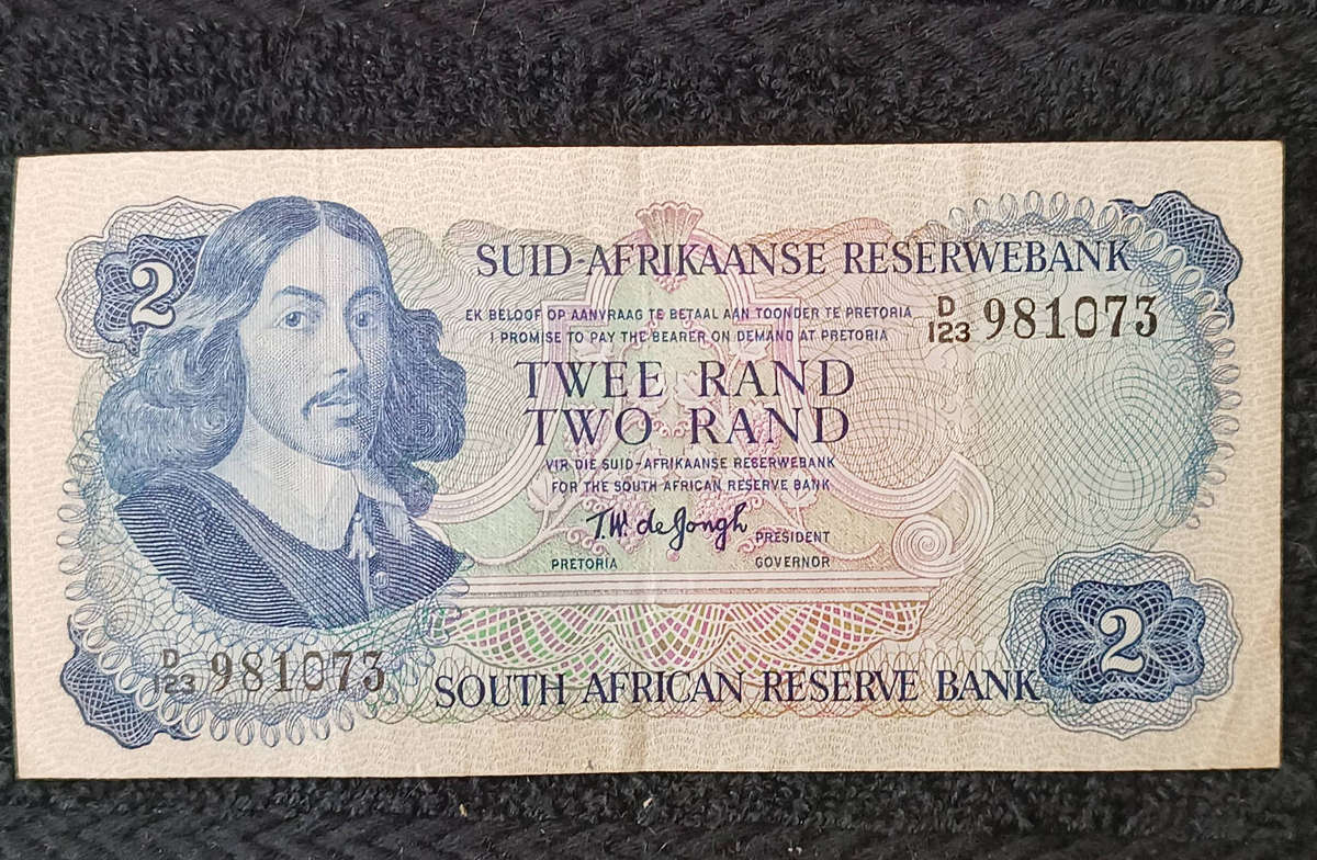 Banknote South Africa two rand 1974