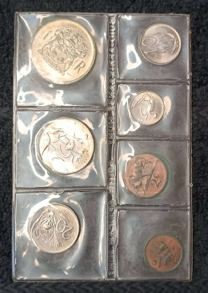 South Africa mint pack silver R1 1969