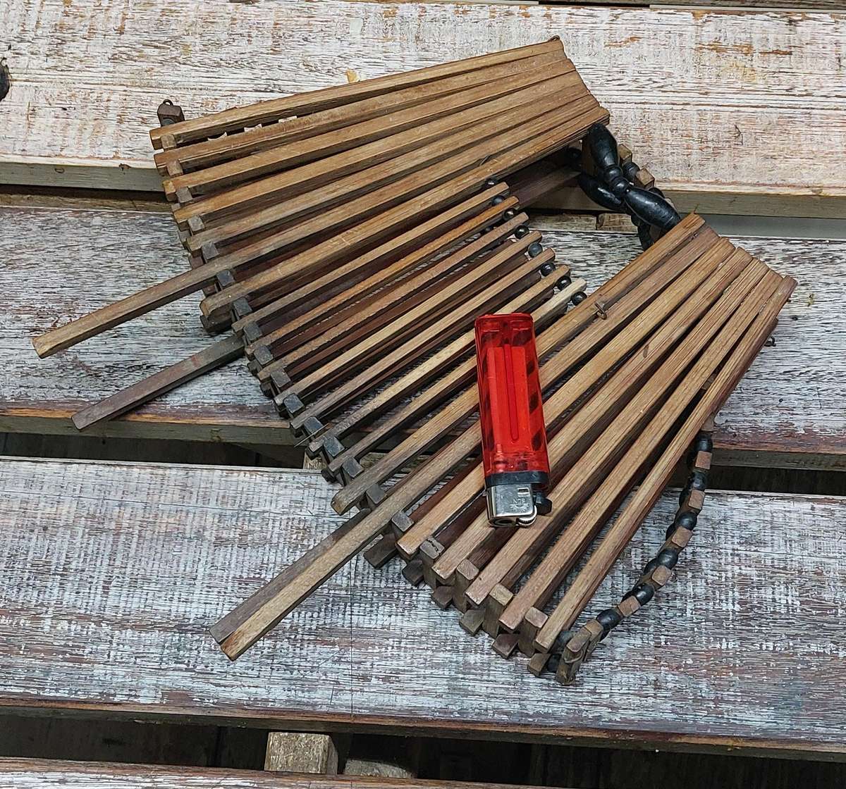 vintage foldable bamboo Japanese  fruit basket