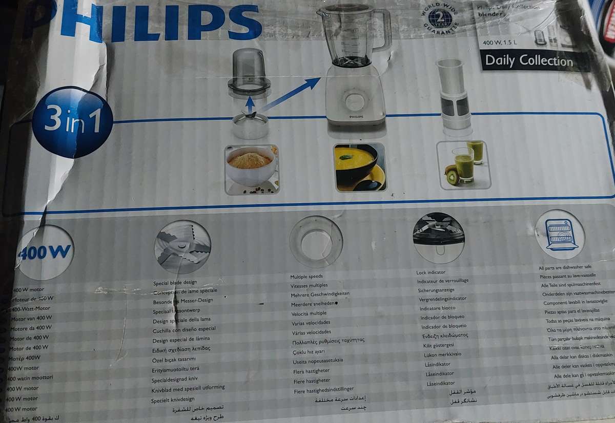 PHILLIPS HARD TO FIND 3 IN 1 BLENDER WORKS PERFECTLY