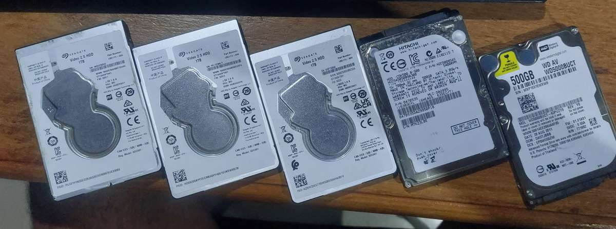 External Hard Drive x 5 - Bid for all