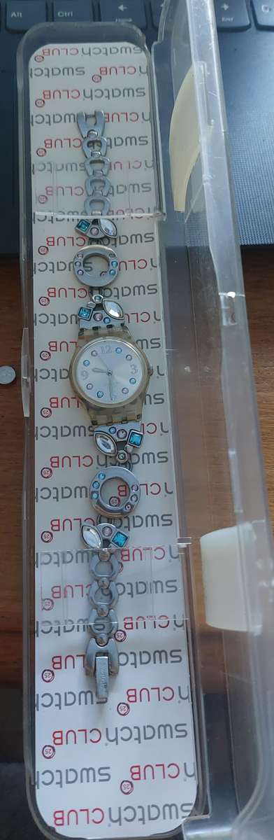 Swatch Menthol Tone Watch in Case