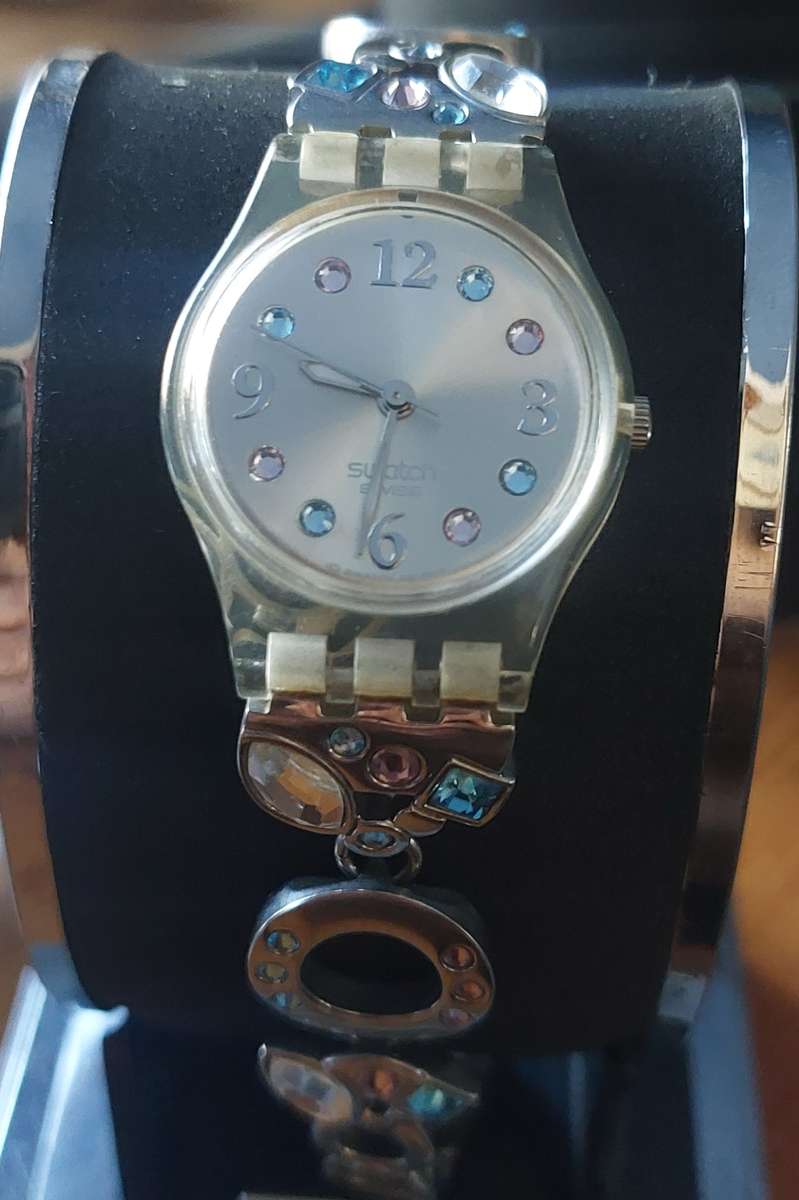 Swatch Menthol Tone Watch in Case