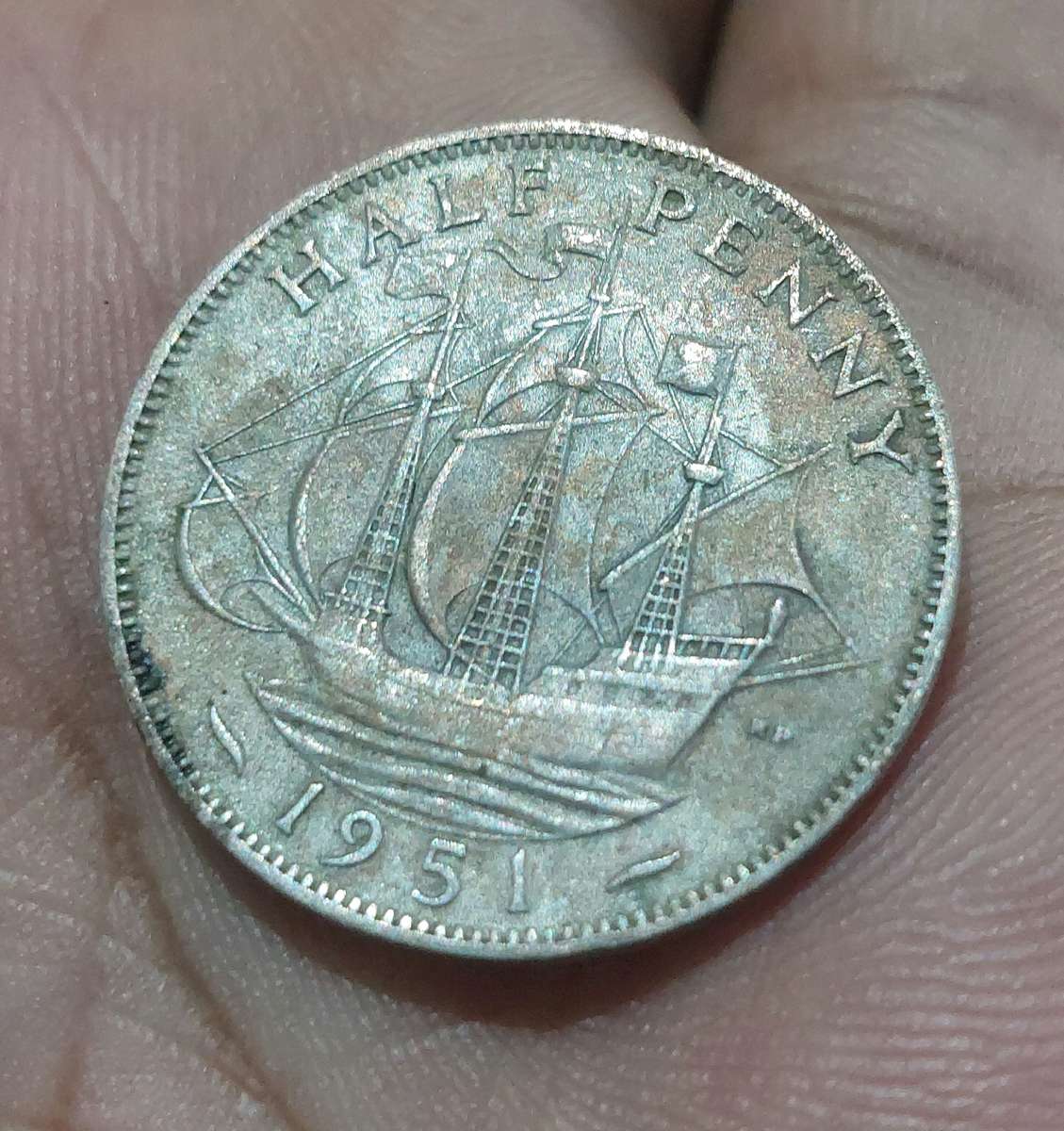 RARE 1951 HALF PENNY