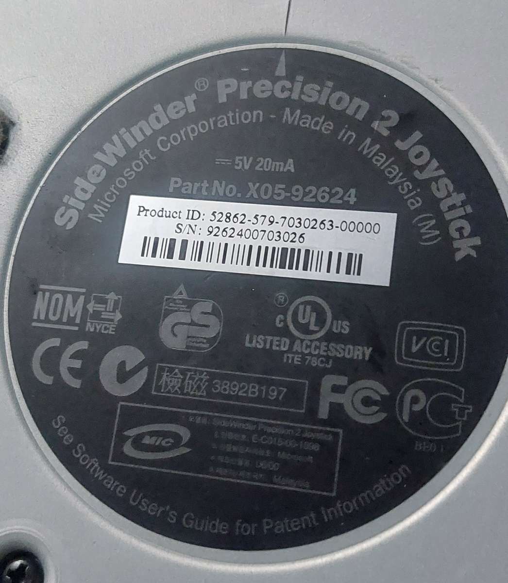 MICROSOFT SIDEWINDER PRECISION 2 BOXED INCLUDING DISC