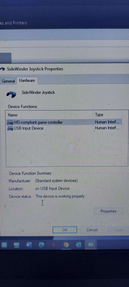 MICROSOFT SIDE WINDER CONTROL