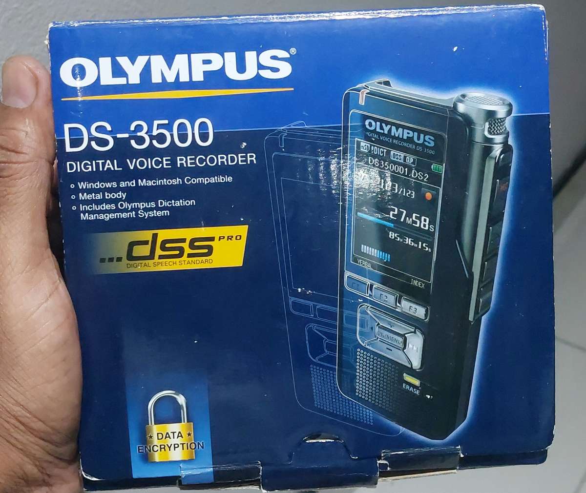 olympus ds-3500 PRO  digital voice recorder INCL LEATHER POUCH