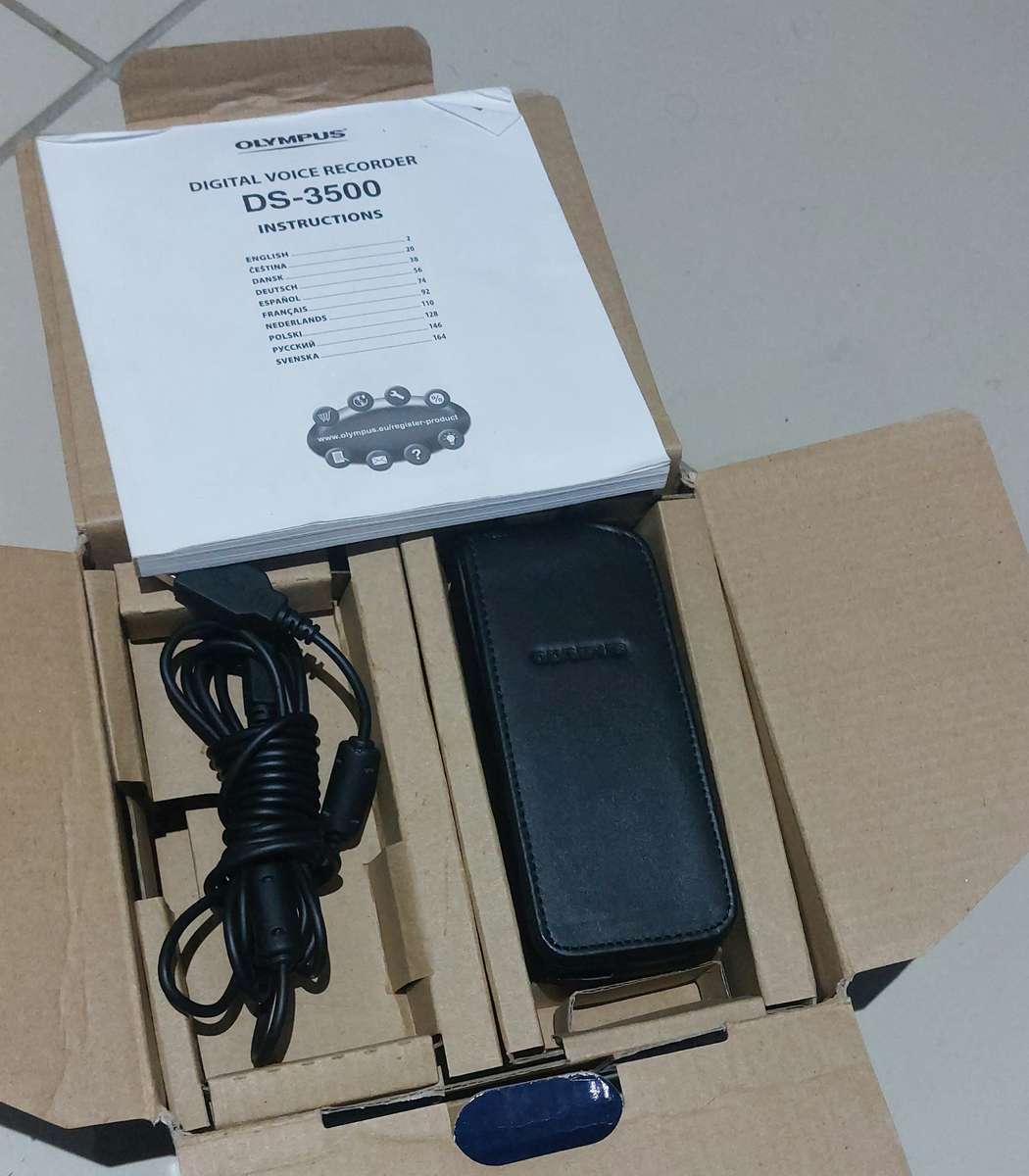 olympus ds-3500 PRO  digital voice recorder INCL LEATHER POUCH