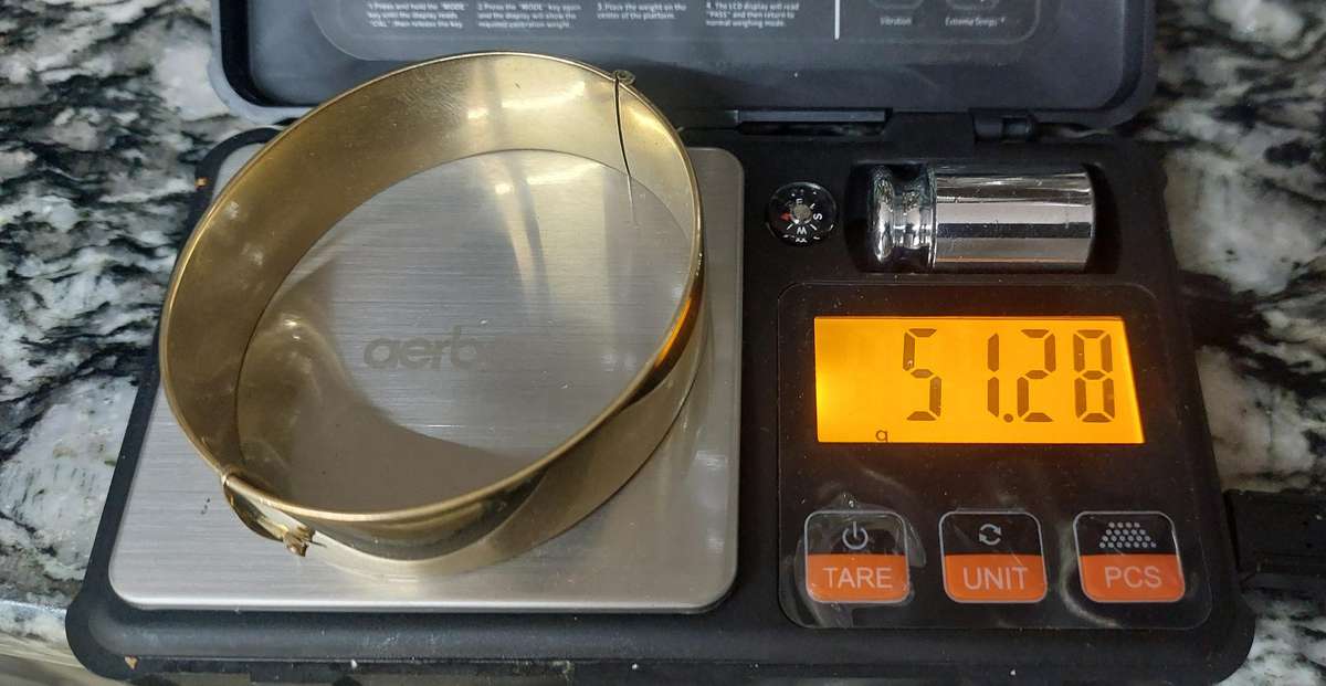 Vintage heavy 9ct gold core cuff read description