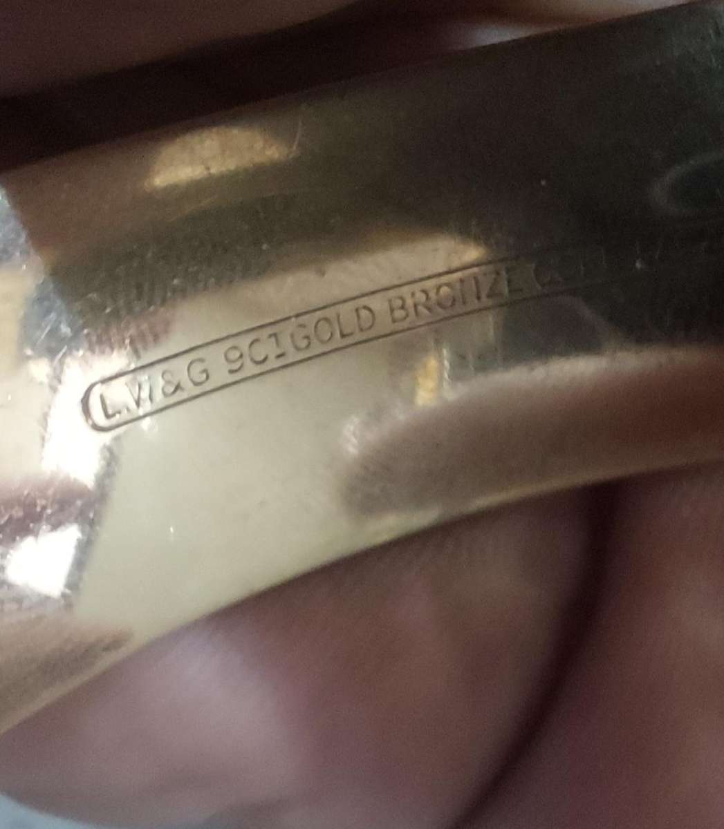 Vintage heavy 9ct gold core cuff read description