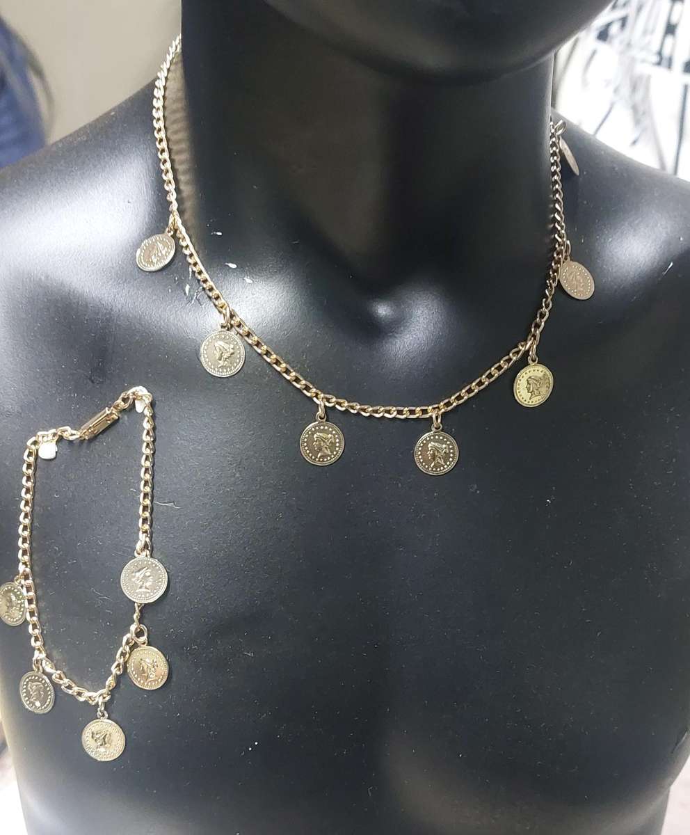 Vintage kids neck chain and hand chain