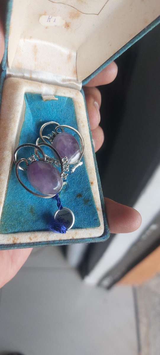 Old Vintage  van gogh 925 clip on earing weigh 13 grams clearly marked