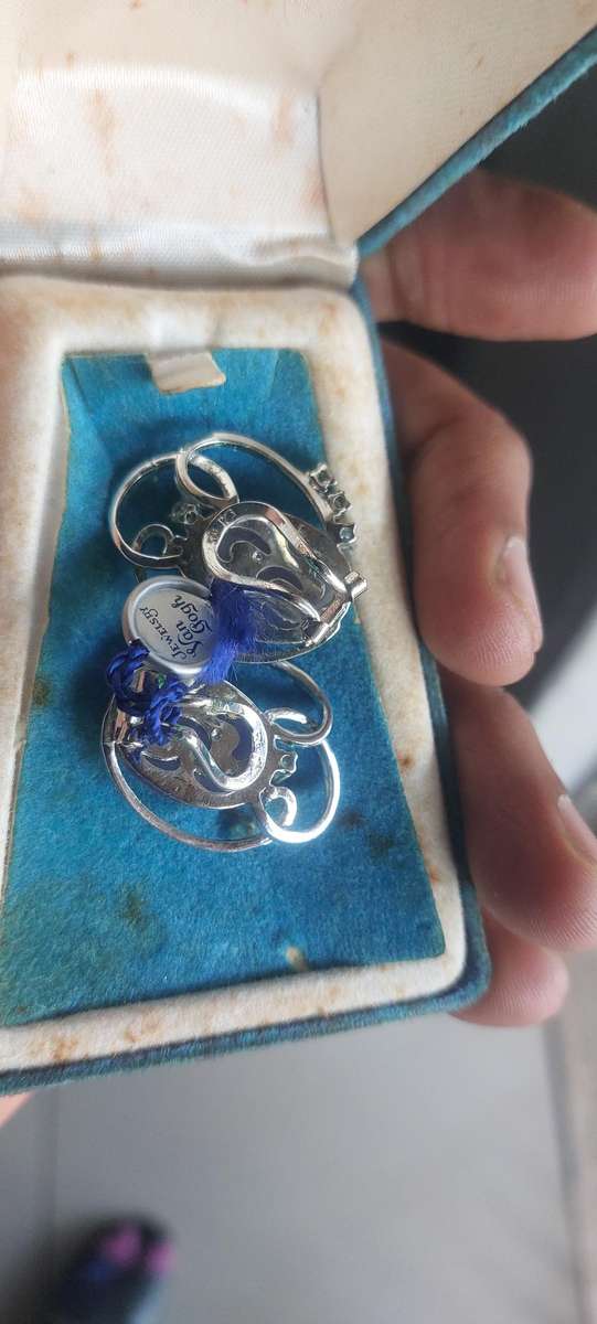 Old Vintage  van gogh 925 clip on earing weigh 13 grams clearly marked