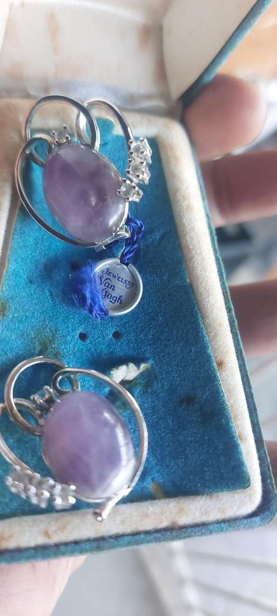 Old Vintage  van gogh 925 clip on earing weigh 13 grams clearly marked