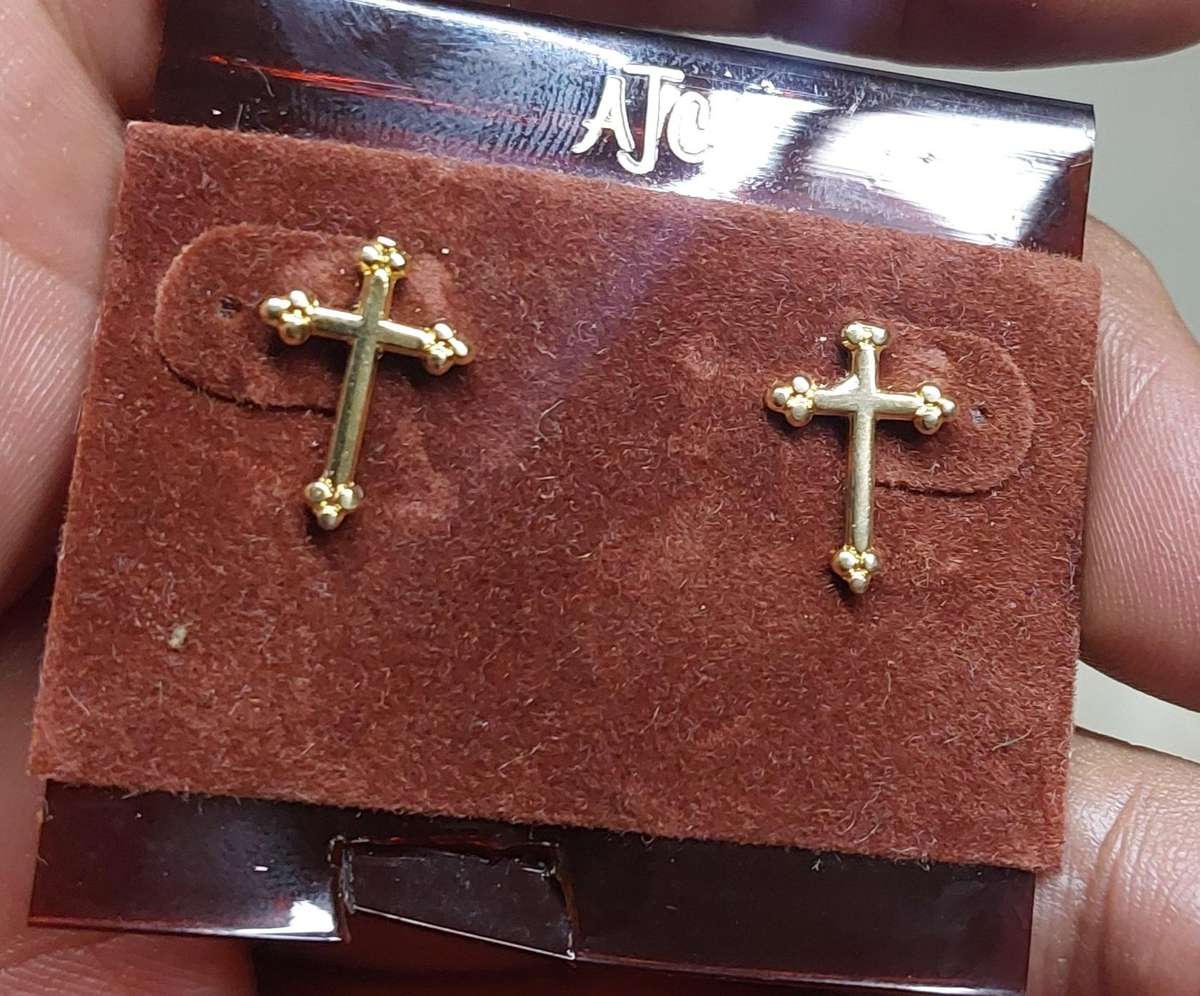 Vintage cross earrings