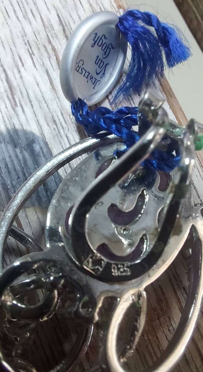 Vintage van gogh 925 clip on earings