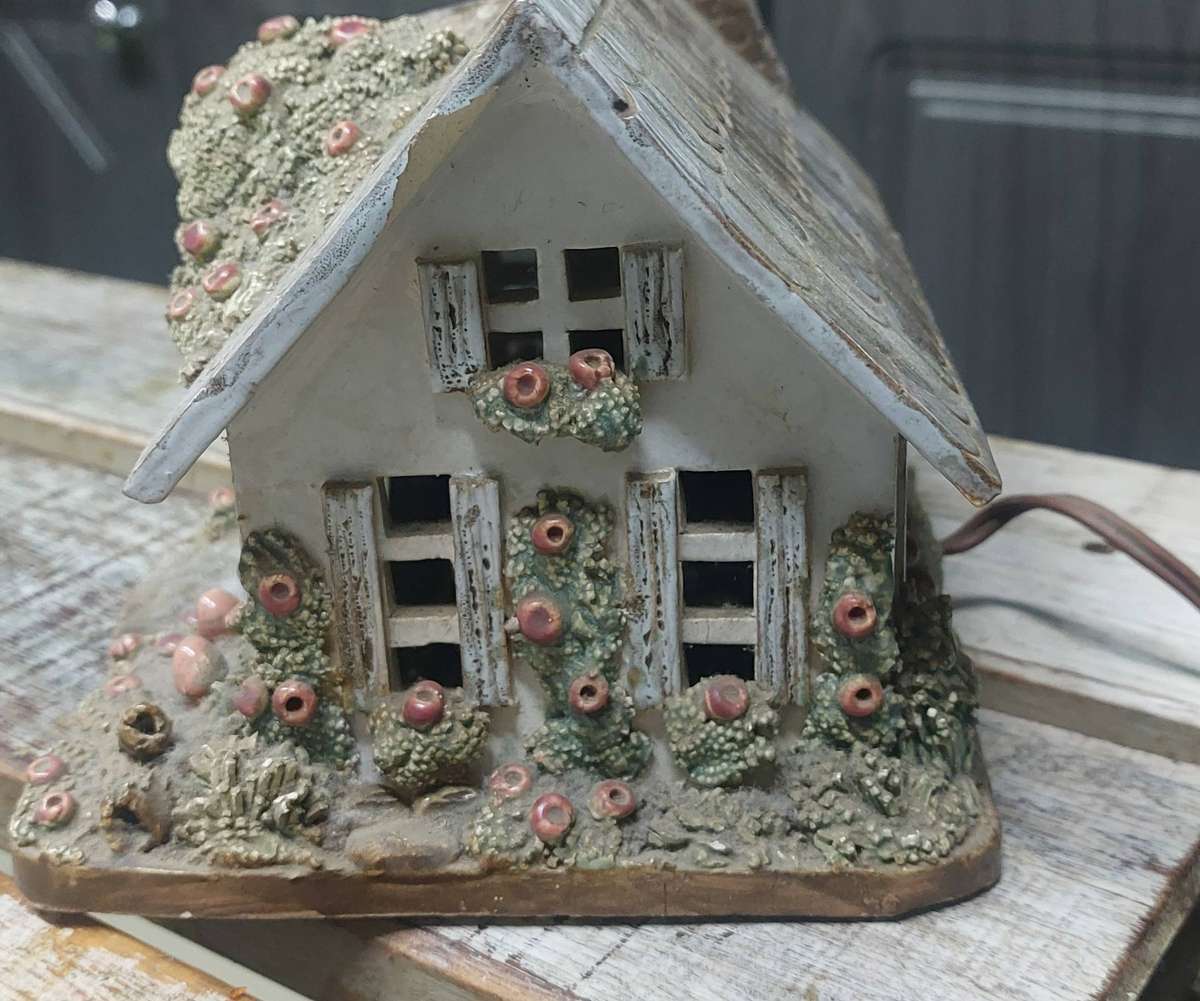 Vintage hand made house with lights
